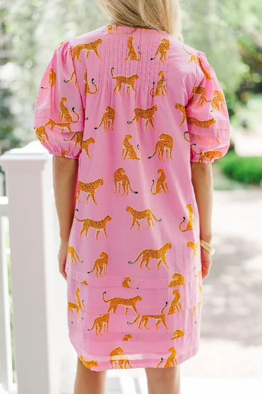 J Marie: Follow You Anywhere Pink Cheetah Dress