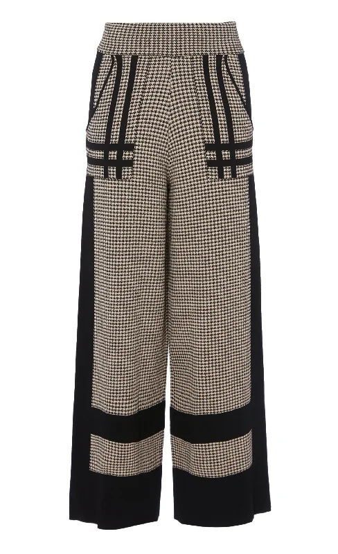 Orelie Knit Trouser - Black Mix