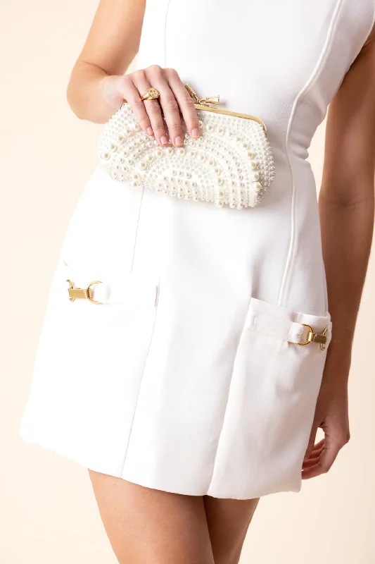 Clasp Embellished Mini Dress