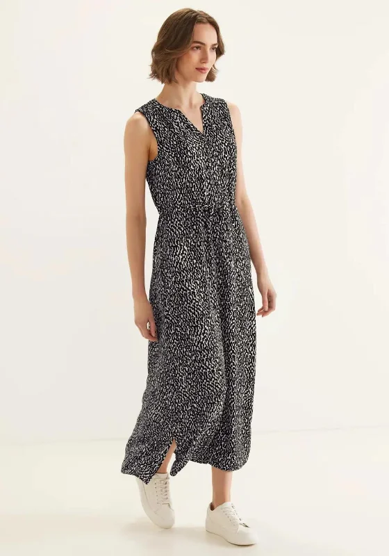 Street One Abstract Print Sleeveless Maxi Dress, Black & White