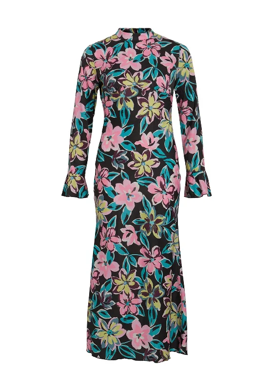 Vila Floral Print Maxi Style Dress, Multi