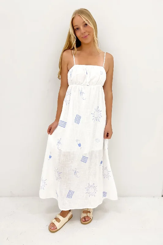 Milos Maxi Dress White