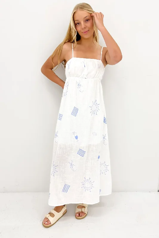 Milos Maxi Dress White