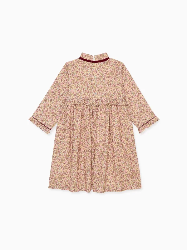 Pink Floral Palmira Girl Empire Dress