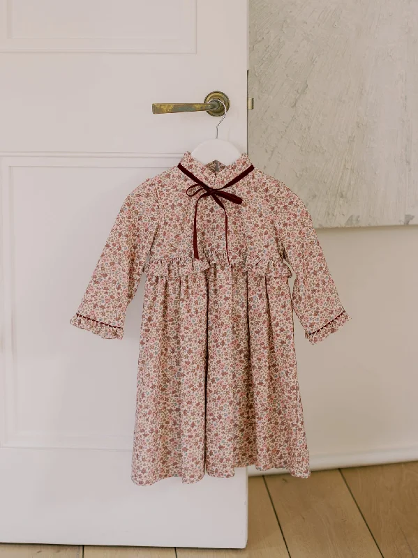 Pink Floral Palmira Girl Empire Dress