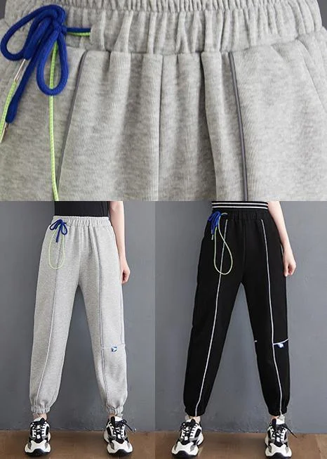 French Spring Fall Fashion Gray Shape Pants