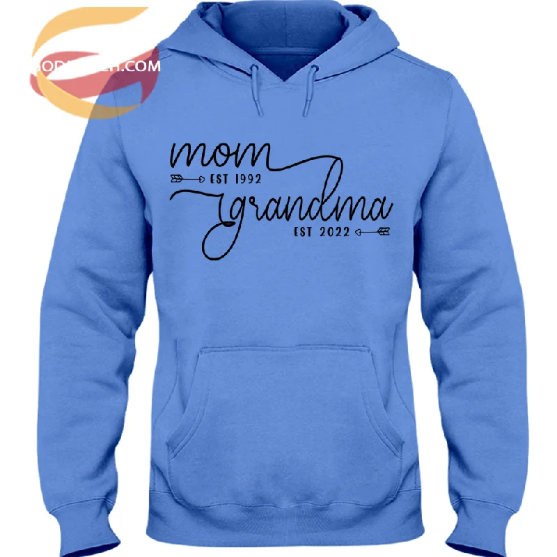 Mom Est Grandma Est Custom TH Hoodie