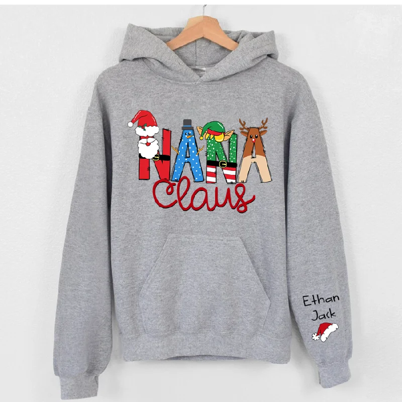 Nana Claus And Kids Custom Name CTH01 Hoodie