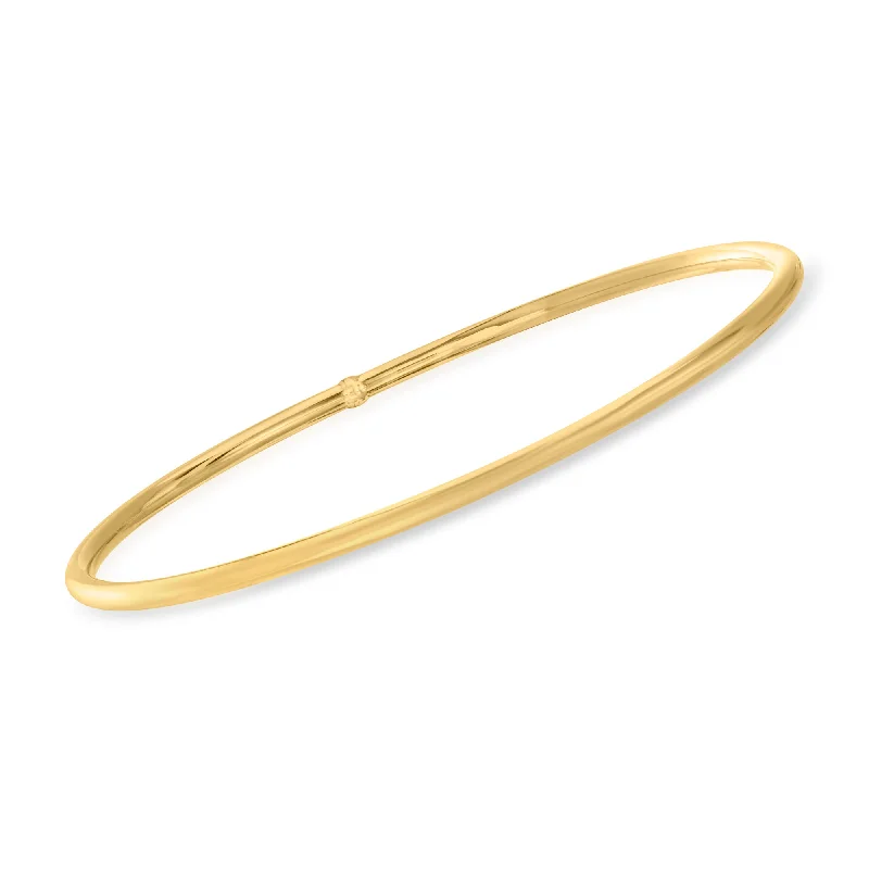 Ross-Simons Italian 14kt Yellow Gold Polished Bangle Bracelet