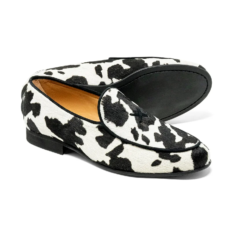 Womens Cow Print Milano Loafer