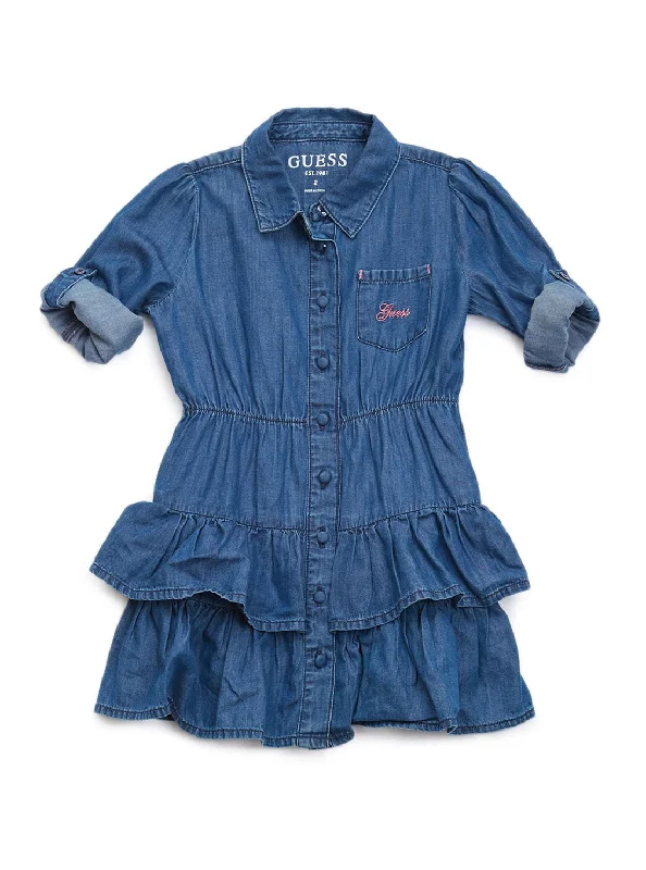 Eco Blue Denim Dress (2-7)